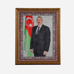Prezident İlham Əliyevin portreti – Qızılı çərçivədə xalça dizaynı