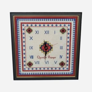 Xalçalı Saat – Qarabağ Naxışlı (Adlı Dizayn)