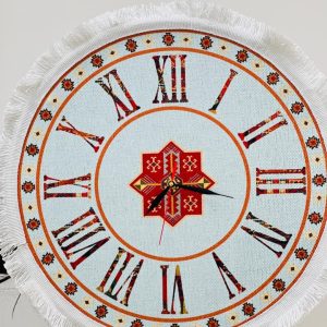 Xalçalı Saat – Səkkizguşəli Ulduz Motivli (Dairəvi)